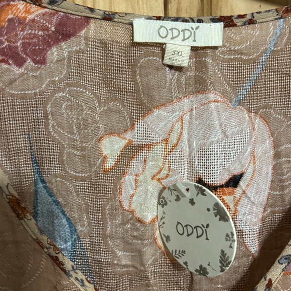 NWT Oddy floral Vee neck Long sleeve Top - Picture 3 of 7